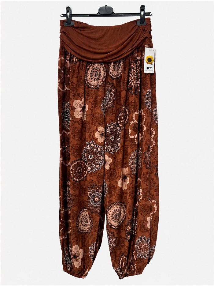 Pantalón bombacho estampado mandala