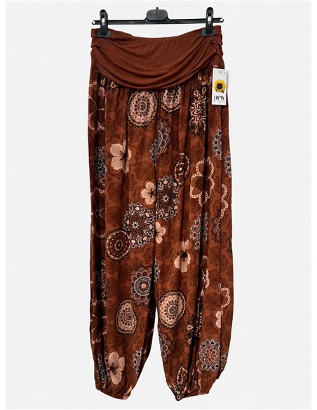 Pantalón bombacho estampado mandala
