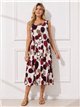 Vestido midi lycra sin mangas estampado lunares talla grande