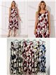 Vestido midi lycra sin mangas estampado lunares talla grande