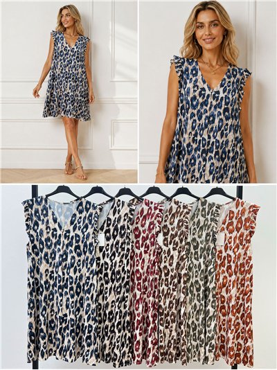Vestido lycra estampado leopardo 2