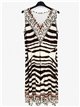 Zebra print lycra midi dress