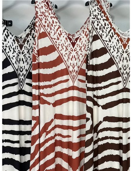 Zebra print lycra midi dress
