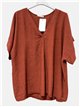 Blusa amplia cuello pico