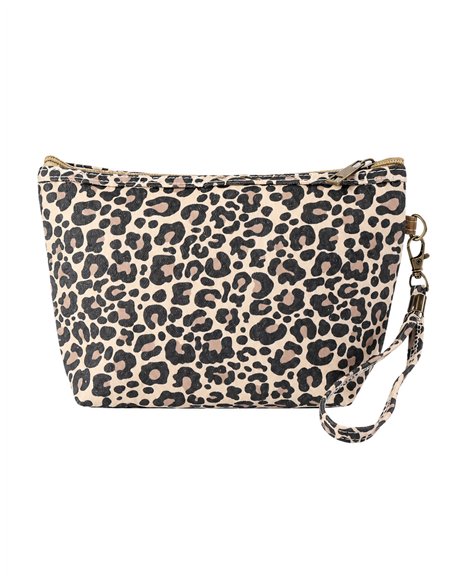 Neceser canvas estampado leopardo