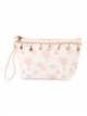 Trousse de toilette tropicale en toile avec coquillages suspendus