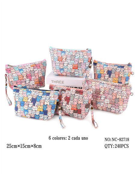 Neceser canvas estampado gatos