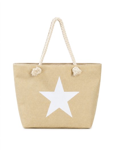 Bolso playa estrella con asas de cuerda
