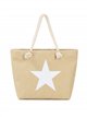 Bolso playa estrella con asas de cuerda