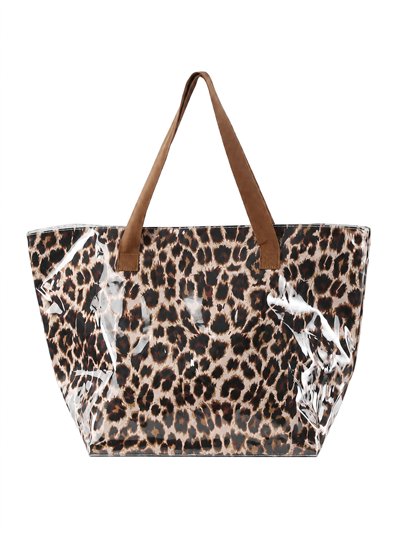 Bolso playa vinilo leopardo