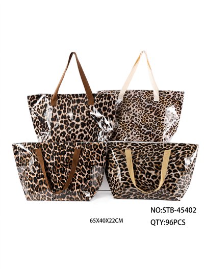 Bolso playa vinilo leopardo 2