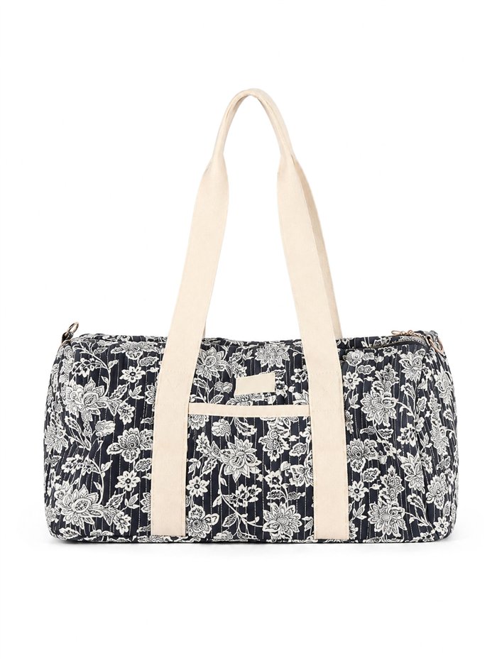Bolso de viaje acolchado floral