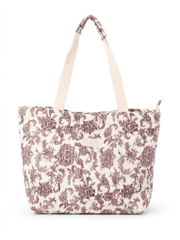 Bolso shopper acolchado floral
