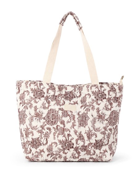Bolso shopper acolchado floral