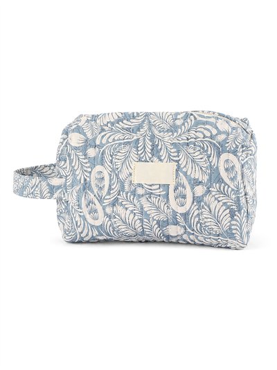 Neceser acolchado floral con asa