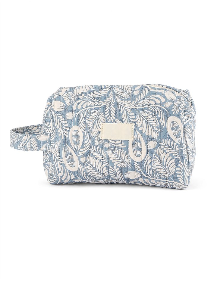 Neceser acolchado floral con asa