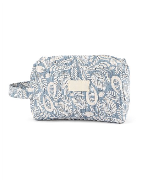 Neceser acolchado floral con asa