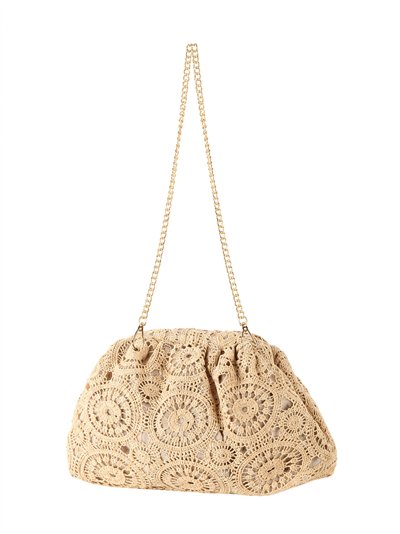 Bolso clutch de encaje con cadena