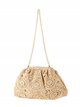 Bolso clutch de encaje con cadena