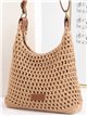 Bolso bandolera de crochet calado