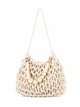 Bolso de hombro macramé con abalorios
