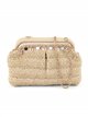 Bolso de mano de rafia con conchas