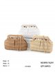 Bolso de mano de rafia con conchas