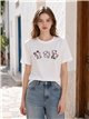 T-Shirt mit geprägten Teddybären