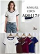 Dackel-T-Shirt mit kontrastierendem Rippstrickbündchen
