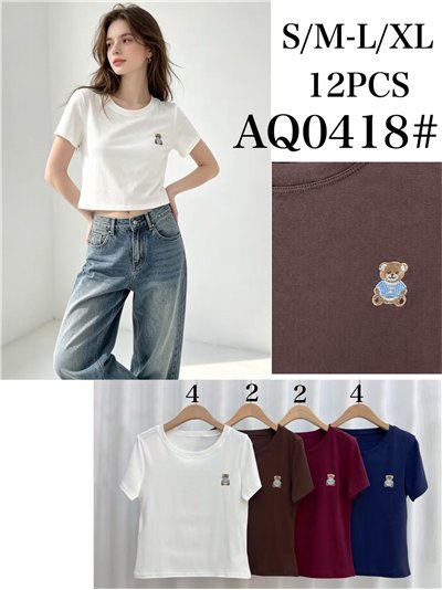 Camiseta osito bordado 2