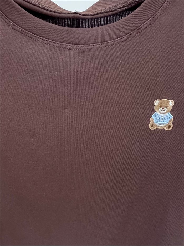 T-Shirt mit besticktem Teddybär