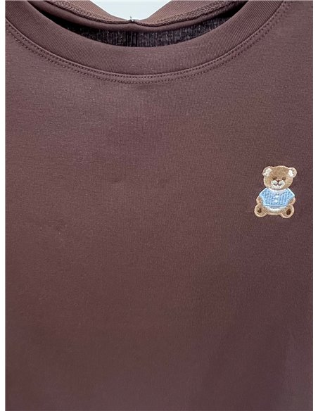 T-Shirt mit besticktem Teddybär