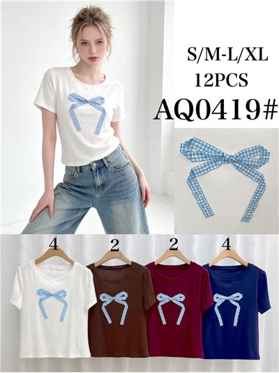 Camiseta lazo vichy 2