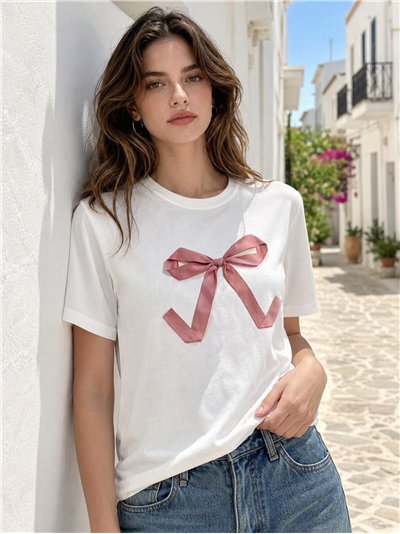 T-Shirt mit Schleife