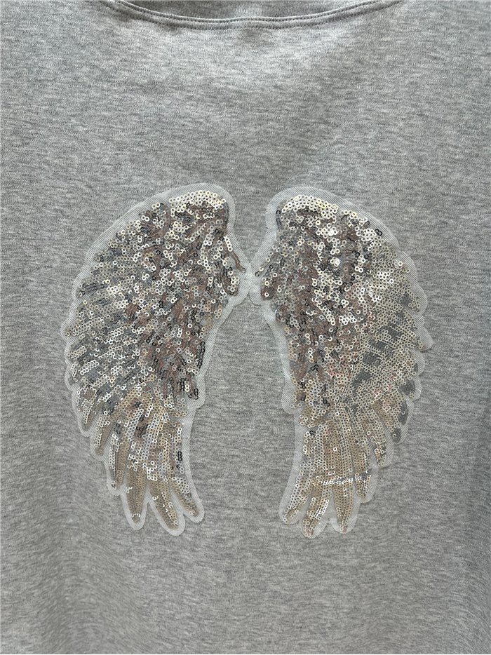 Camiseta alas con strass