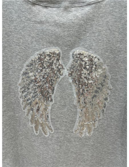 Camiseta alas con strass