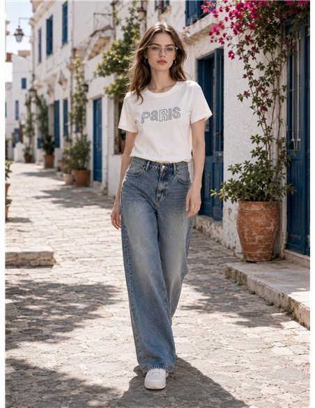 Camiseta Paris tachas