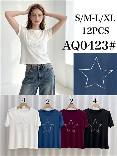 Camiseta estrella tachas 2