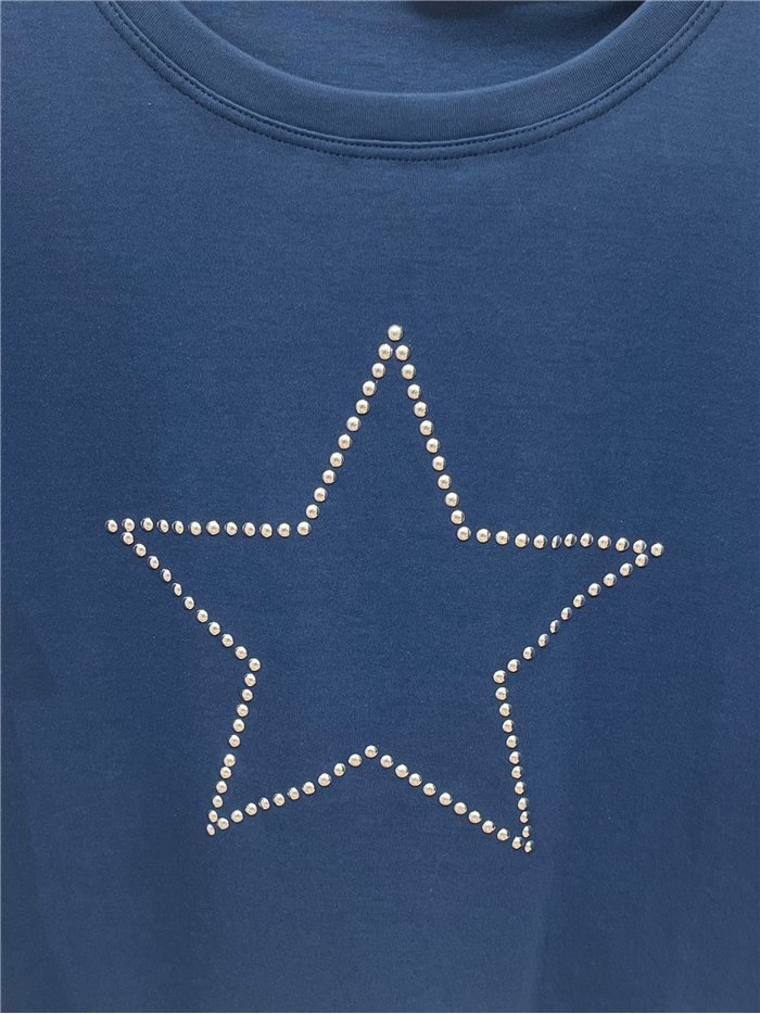 Camiseta estrella tachas
