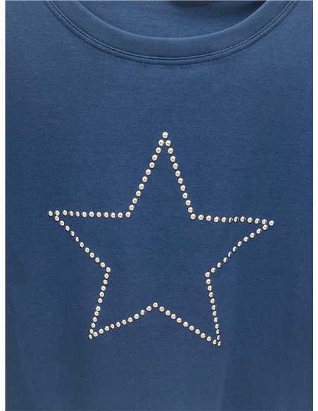 Camiseta estrella tachas