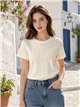 T-shirt con testo ricamato