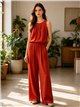 Conjunto top fluido y pantalón wide-leg