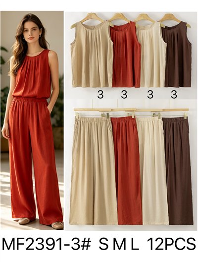 Conjunto top fluido y pantalón wide-leg 2