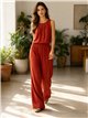 Conjunto top fluido y pantalón wide-leg