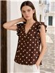 Blusa de lunares manga volantes