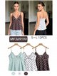 Top lencero satinado de lunares con puntillas