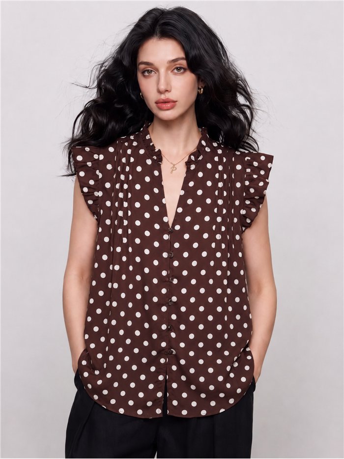 Blusa de lunares con volantes
