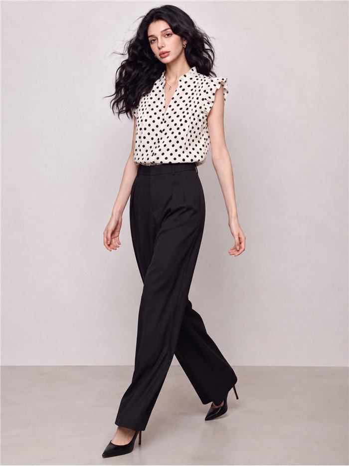 Blusa de lunares con volantes