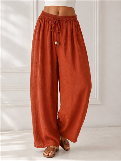 Pantalón barrel con cordón