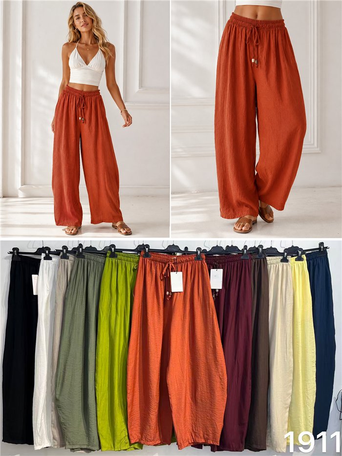 Pantalón barrel con cordón